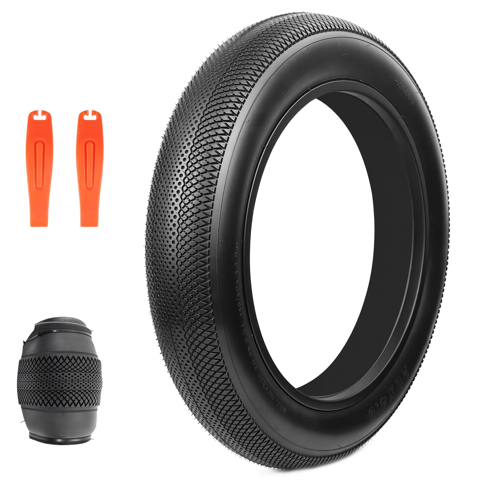 Neumático para bicicleta eléctrica 20/26x4.0, cubierta Fat Tire 20x4 (51 x 10 cm), paquete de 1 unidad, alta resistencia, alto rendimiento y resistente al desgaste, ideal para bicicleta