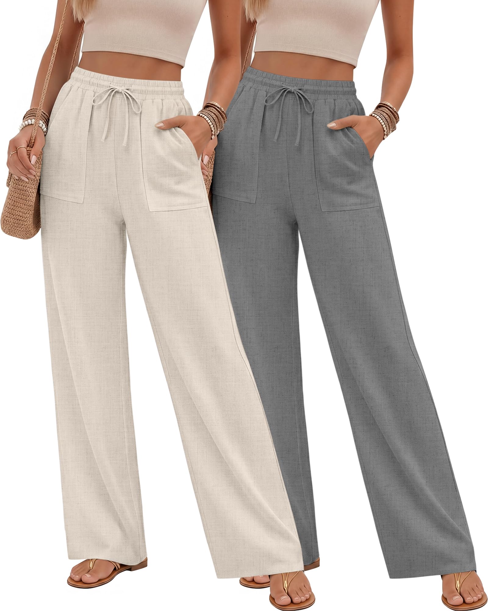 Pantalon de plage ample en lin Neer idéal pour vos vacances