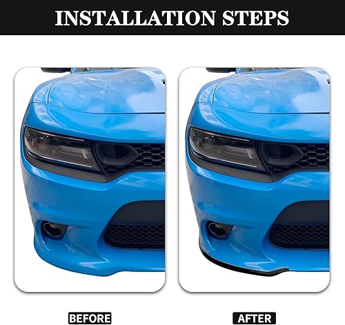 Miniatura 2 de Hoolcar Protector de parachoques delantero para Dodge Charger SRT 2015-2021, accesorios exteriores, color negro