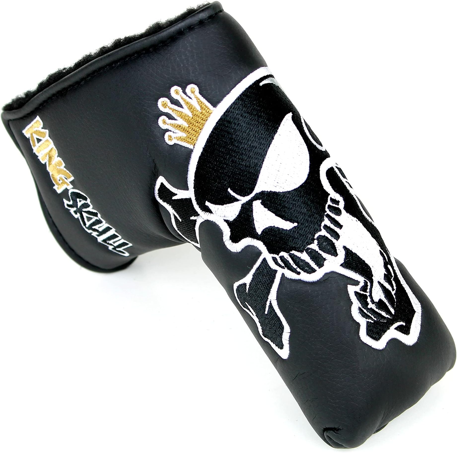 King Skull Black Putter Cover Headcover for Scotty Cameron Taylormade Odyssey Blade