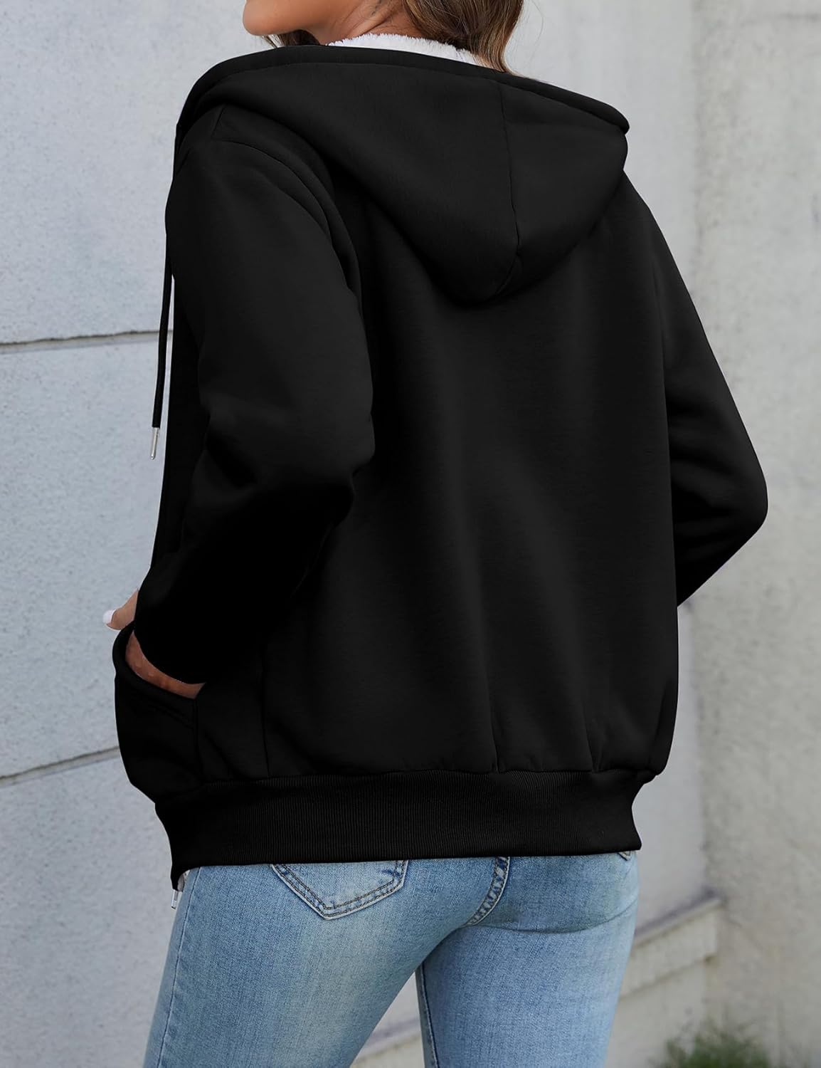 PEHMEA Women's Winter Warm Fleece Jacket Full Zip Sherpa Lined Hoodie Heavyweight Casual Sweatshirt Coat for Women - Image 2