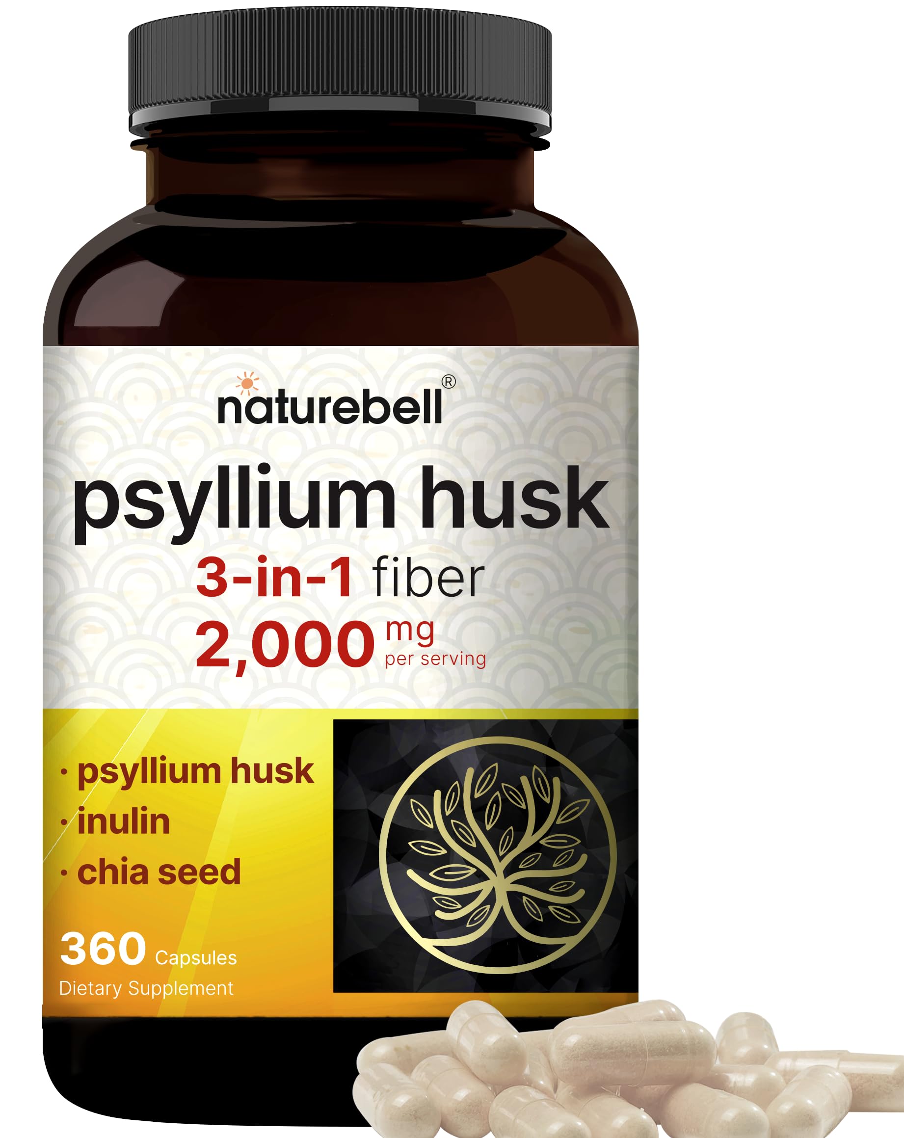 NatureBell Psyllium Husk Fiber Capsules 2