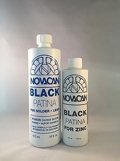Novacan Black Patina for Lead, Solder (16oz) & zinc (8oz)