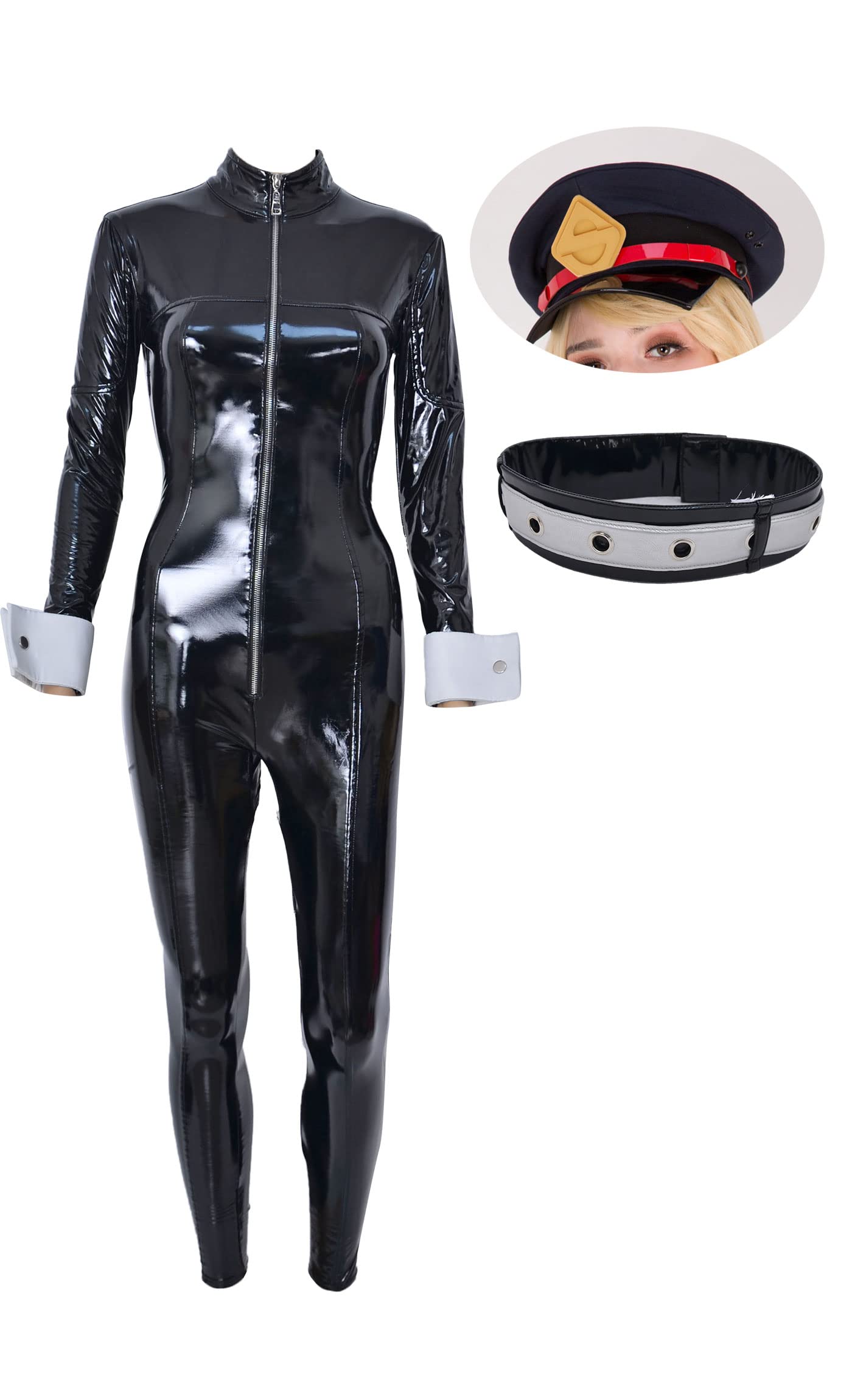 Amazon.co.jp: Miccostumes 女性 ヒーロー コスプレ 衣装 黒い ボディ