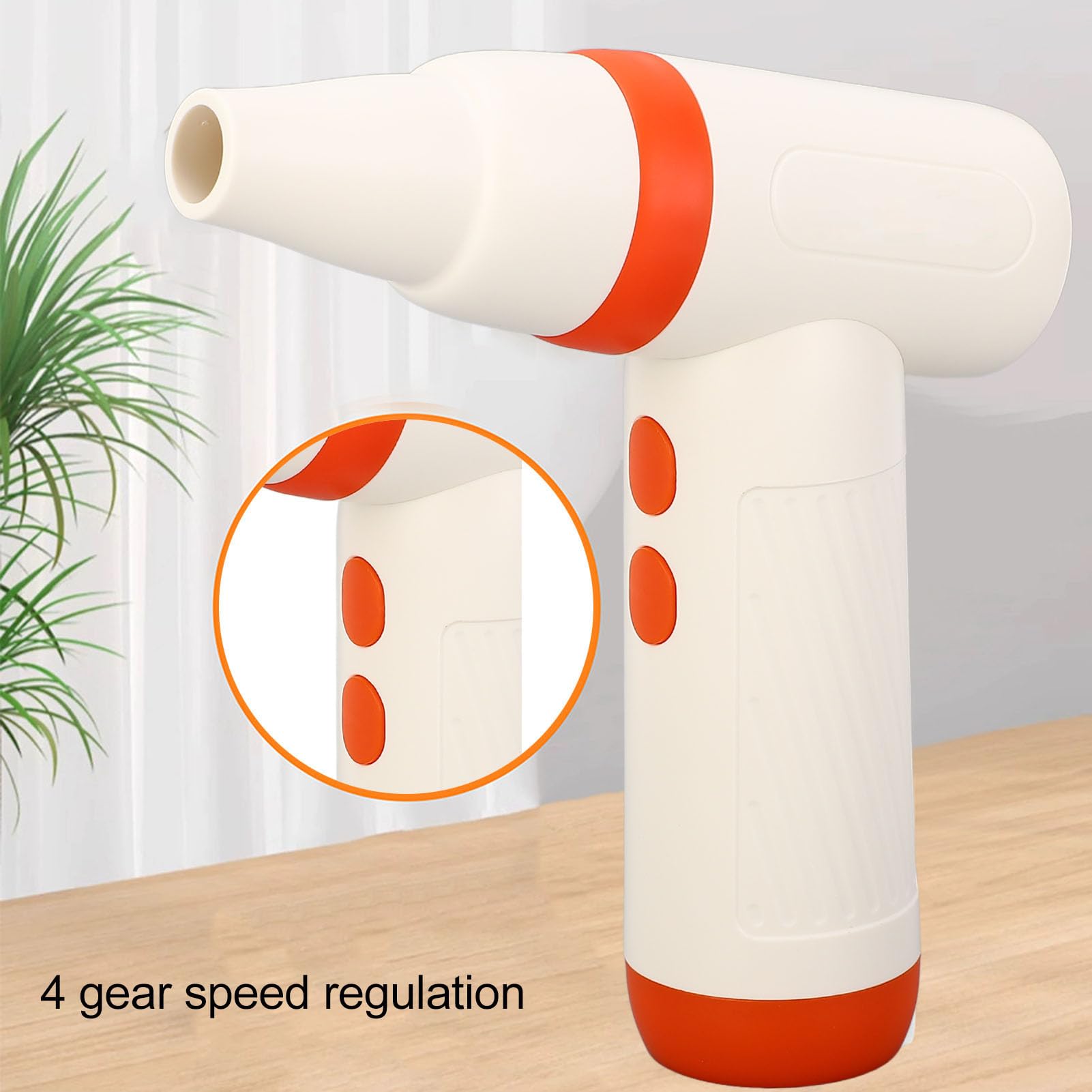 Kadimendium Soplador de Aire Portátil de Alta Velocidad, 130000RPM, Plumero de Aire Comprimido Multifuncional para el Hogar, Oficina, Coche, Material ABS