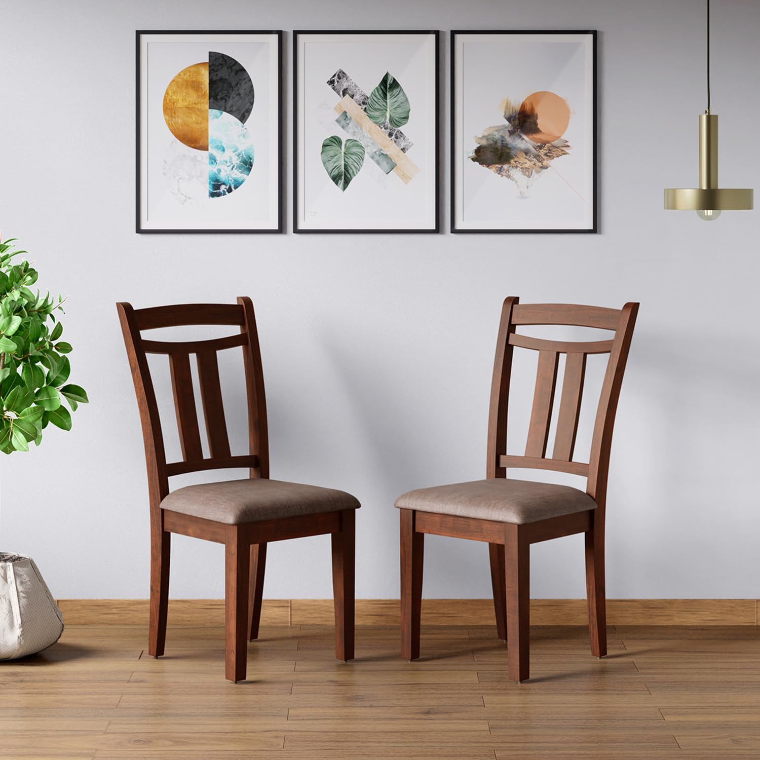 GODREJ INTERIO Pause Fabric Dining Chair (Set of 2) (1-Year Warranty, Mahogany)-image-43