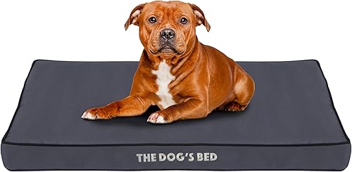 Miniatura 14 de The Dog's Bed - Cama ortopédica para perro, gris medio con ribete negro, impermeable, cama de apoyo con fundas reemplazables lavables, aprobada por