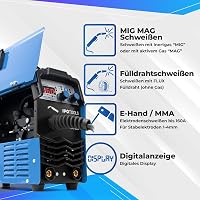 IPOTOOLS MIG-160ER Inverter Hegesztőgép 160A MIG MAG Védőgázas Hegesztő Digitális Kijelzővel IGBT Technológia 230V Kék 2