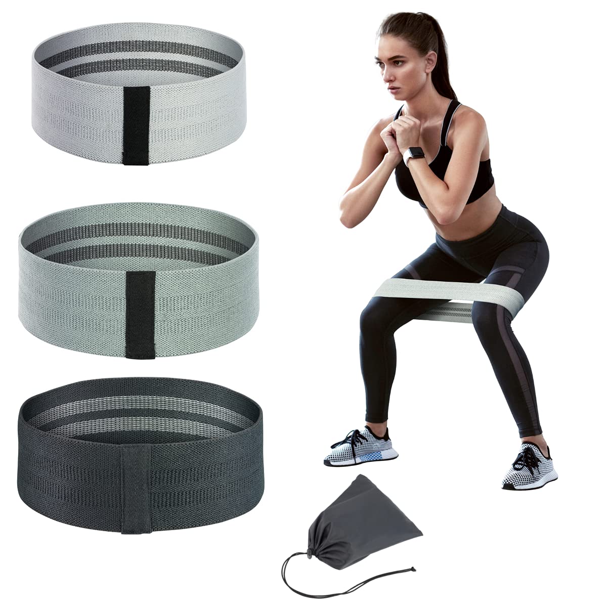 FineLife ProductsResistance Workout Band - Three Resistance Level Powerband - Perfect for in Home Workouts - Pilates Resistance Training Core Work Out