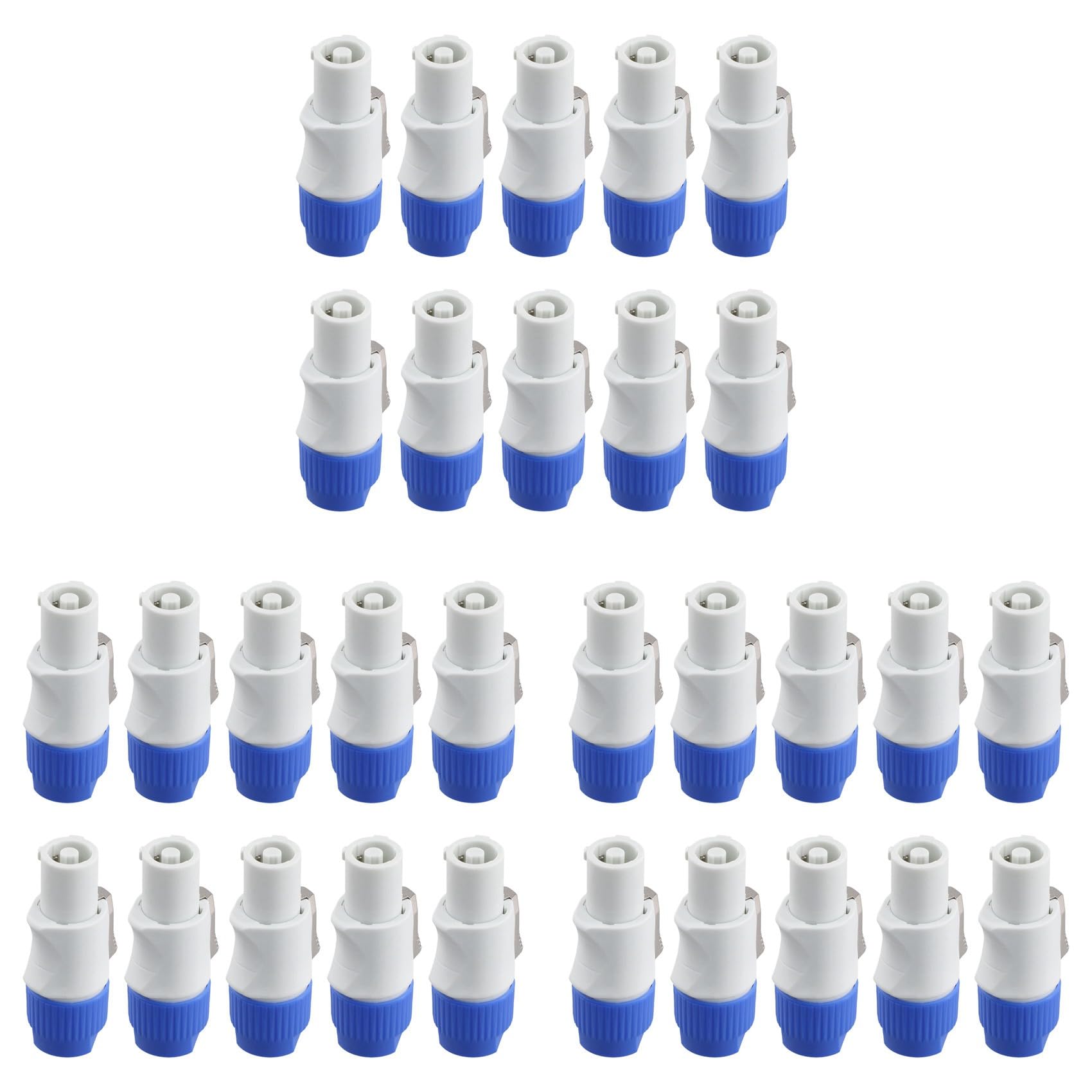 Ctrlzs Men's Light 30Pcs 3 Pin Powercon Connector Signal Input Jack For Beam Stage Power Output