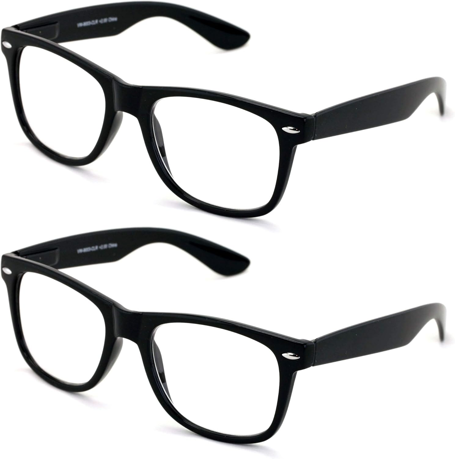2 Pairs XL Large Reading Glasses – Oversized Wide Fitment Clear Lens – Powers From 1.00 to 6.00 Readers