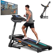 THERUN 20% Auto Incline Treadmill, 12MPH with APP, 3.5HP Foldable