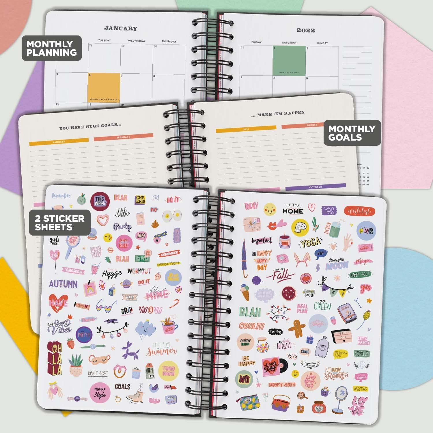 Kokonote: Official The Future Is Yours To Create 2022 Diary Day To Page, 12 Months Planner January 2022, December 2022 - Image 4