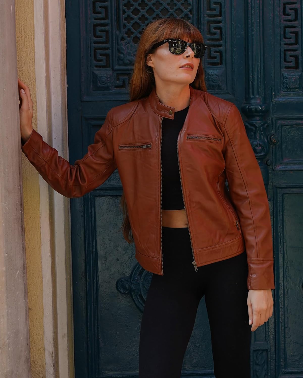 TLC Leather Jacket Women | Real Lambskin Soft & Sleek Cafe Racer Stylish Womens Leather Jacket - Image 5