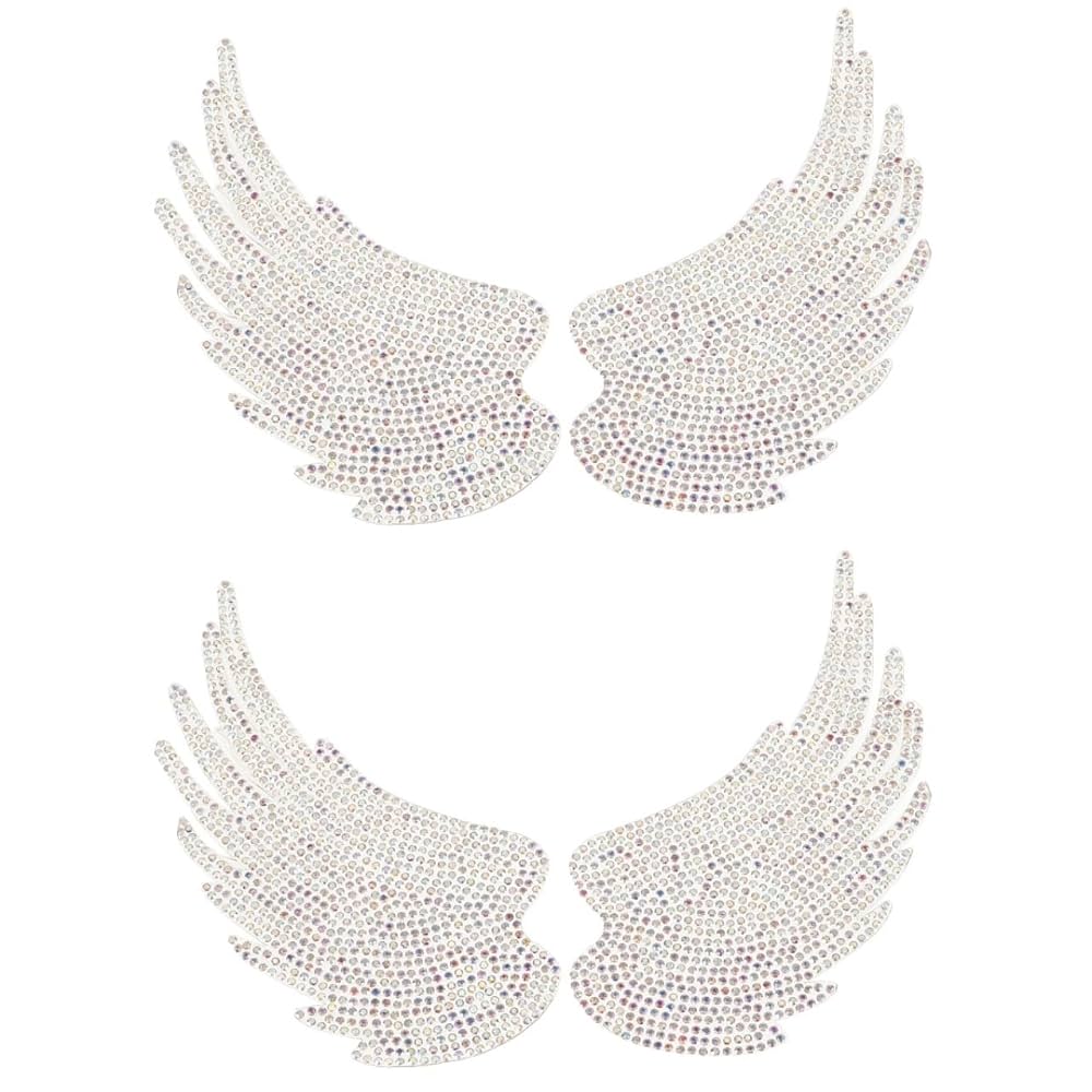 Amazon.co.jp: Tofficu 4個セット 天使の羽ラインストーンパッチ