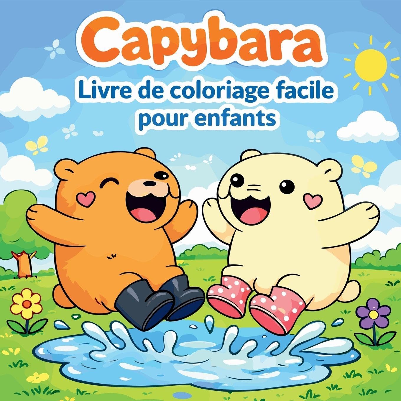 Capybara - Livre de coloriage facile pour enfants