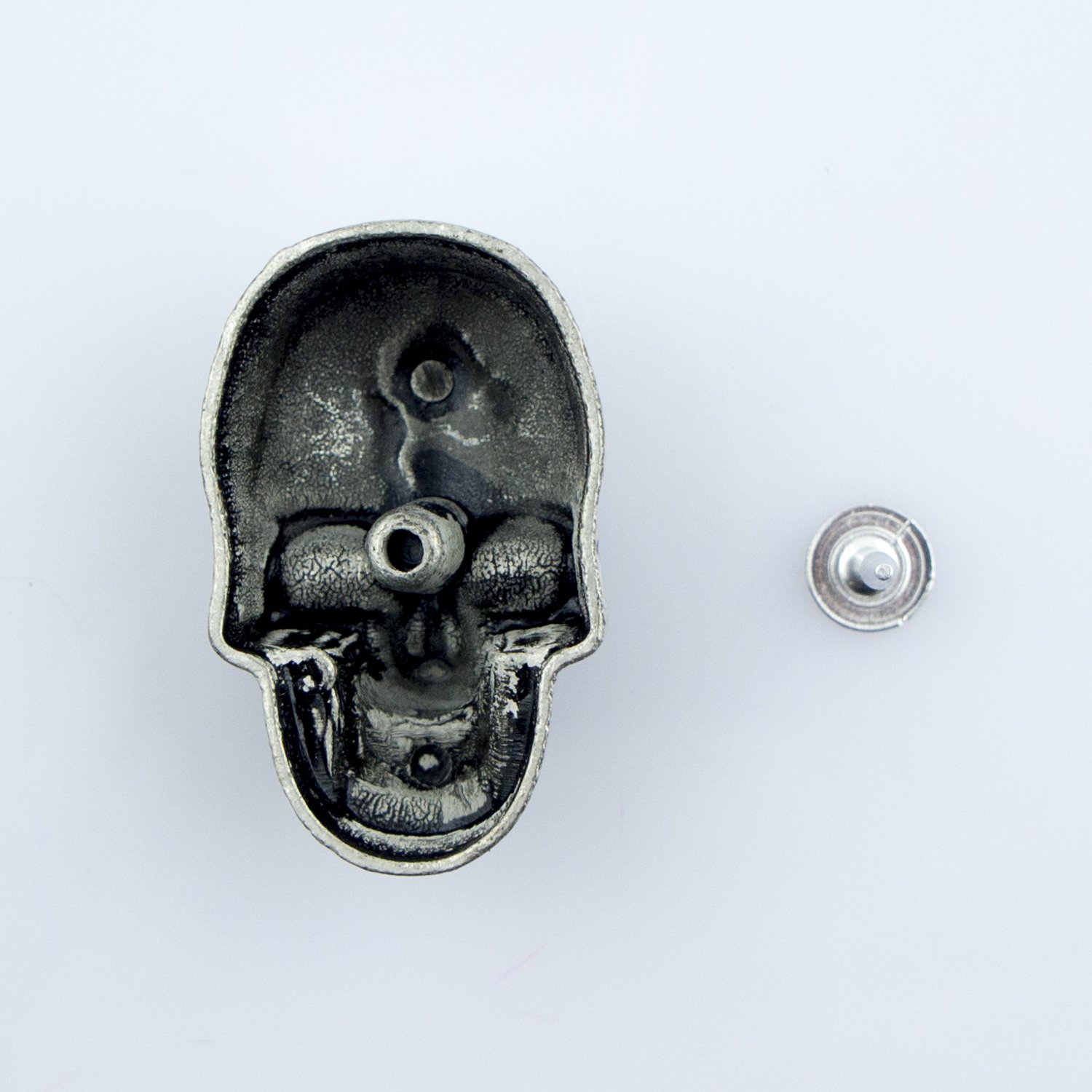 Accessori HAND - 5 Spille A Teschio In Metallo Tono Grigio, 40x20mm, Per Giacche, Jeans E Costumi DIY