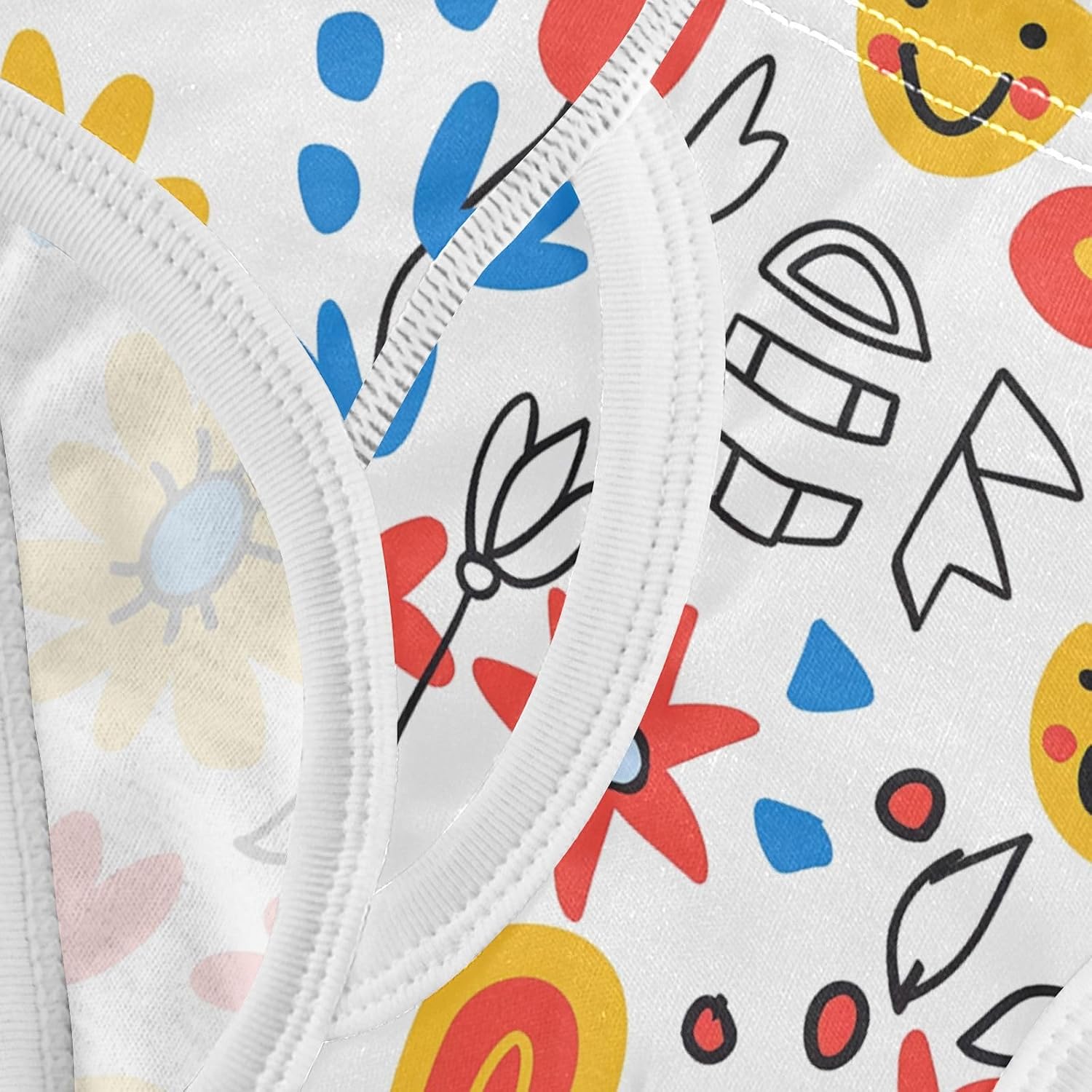 visesunny Abstract Floral Design Boys Underwear Cotton Printed Toddler Soft Training Briefs Size 2T-8Y for Kids