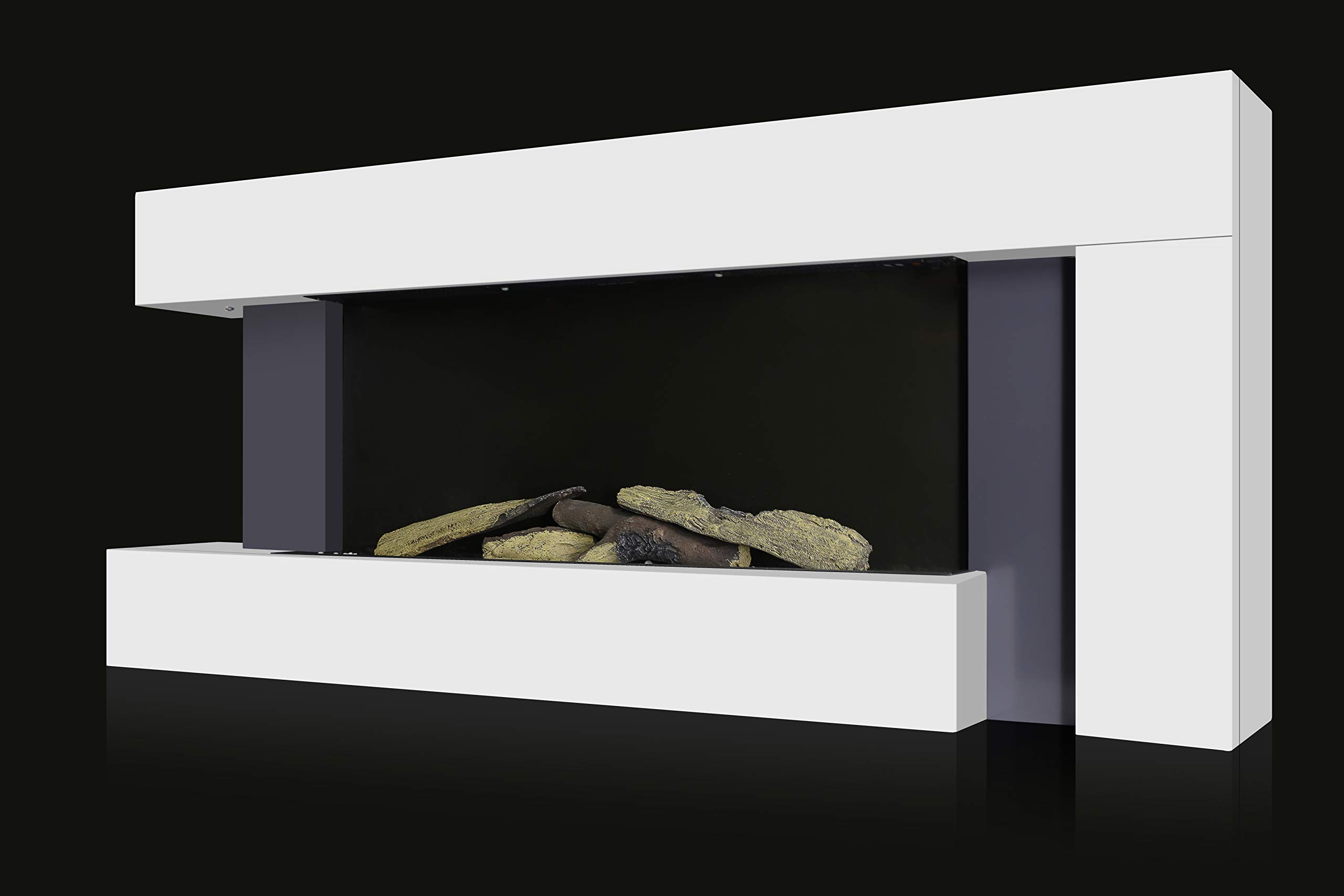 Electric Fire, White Electric Fire Wall Mounted, LED Flame Effect