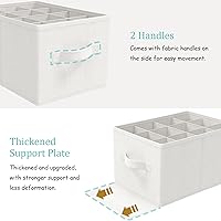 Vista 5 de 2 Pack Shoe Storage Bins, Fits Up to 24 Pairs, Foldable Space-saving Closet Organizers System, Clothes Basket with Reinforced Handles, 16.5 x 12.6 x