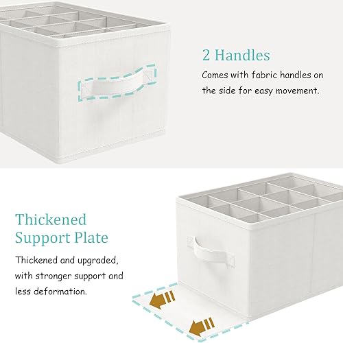 Miniatura 5 de Paquete de 2 contenedores de almacenamiento de zapatos, se adaptan a hasta 24 pares, sistema organizador de armario plegable que ahorra espacio,