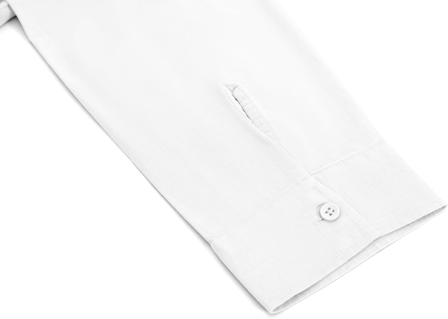 Casual Linen Cotton Button Down Shirts for Men Long Sleeve Cuban Guayabera Band Collar Vacation Beach Tops - Image 5