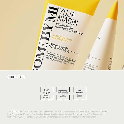 Miniatura 5 de SOME BY MI Yuja - Crema de gel hidratante iluminadora de niacina 2024, 3.38 onzas, 3.4 fl oz, hecha de 10 vitaminas para una piel de aspecto opaco,
