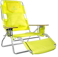 Vista 17 de Ostrich Deluxe Silla reclinable de salón, Silla plegable al aire libre para playa 3 en 1, Aqua - Silla portátil resistente para césped, piscina