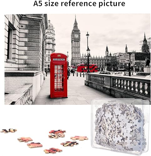 Miniatura 7 de El rompecabezas rojo de London Street es adecuado para adultos y niños rompecabezas de 1000 piezas