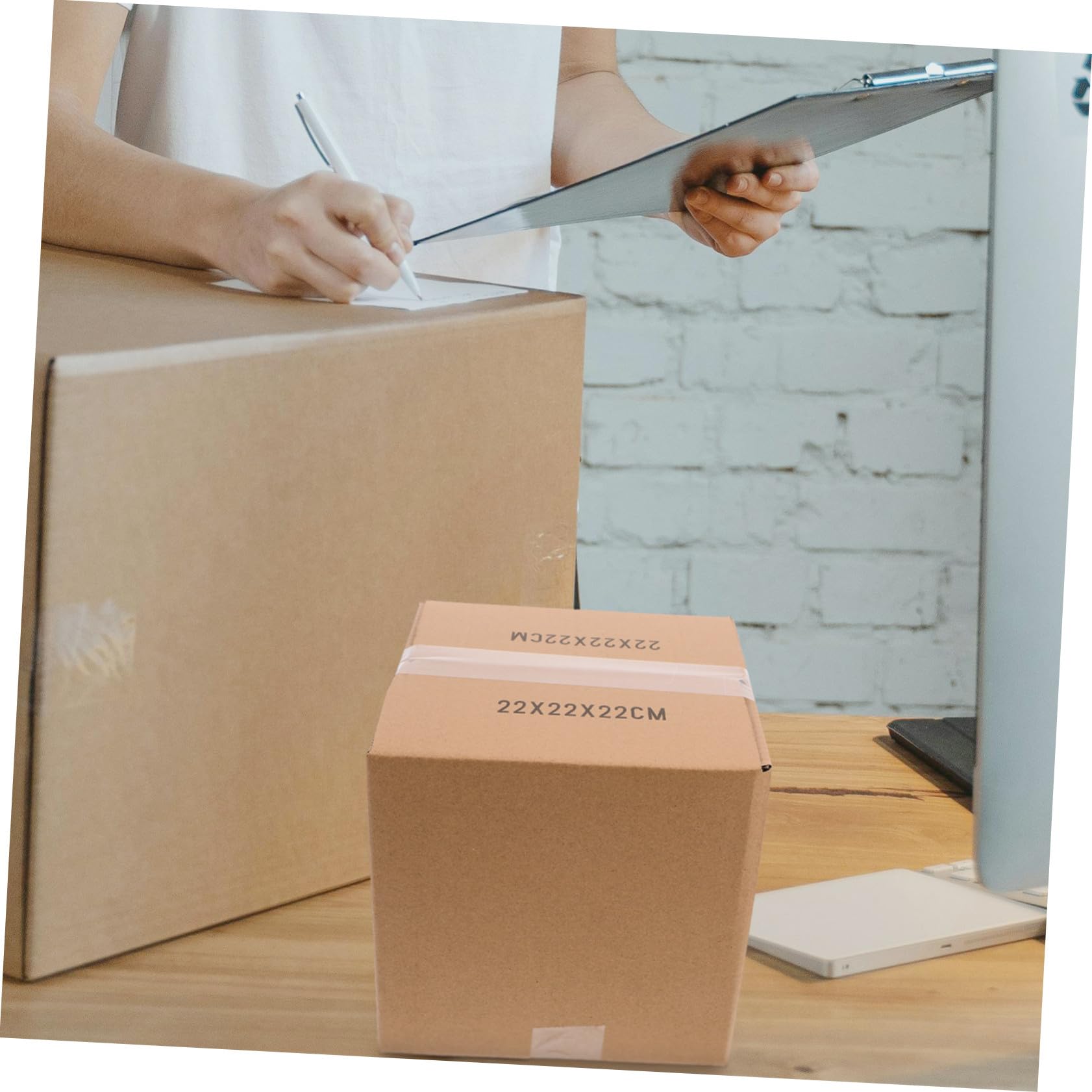 TEHAUX 5stücke Mittlere Umzugskartons Quadratische Packwürfel für Versand Extra Stabile Verpackungskartons aus Robustem Mehrschichtkarton