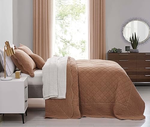 Miniatura 2 de HZ & HY Colcha de tamaño Queen de gran tamaño, aspecto rústico Shabby Chic - Lavado con enzimas, ultrasuave y ligera, reversible, algodónpoliéster,