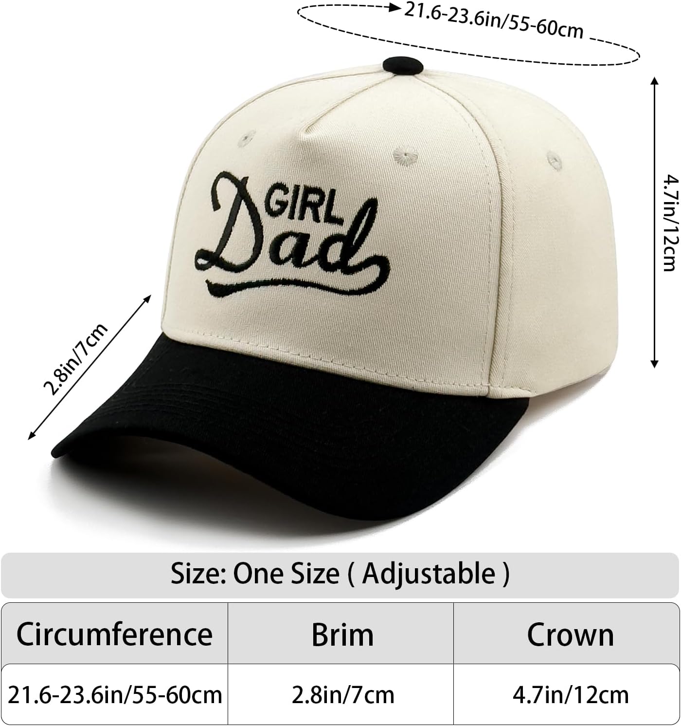 Embroidered Baseball Cap, Cotton Dad Hat, Fun & Heartfelt Stitching, Adjustable Casual Outdoor Hat for Men Women