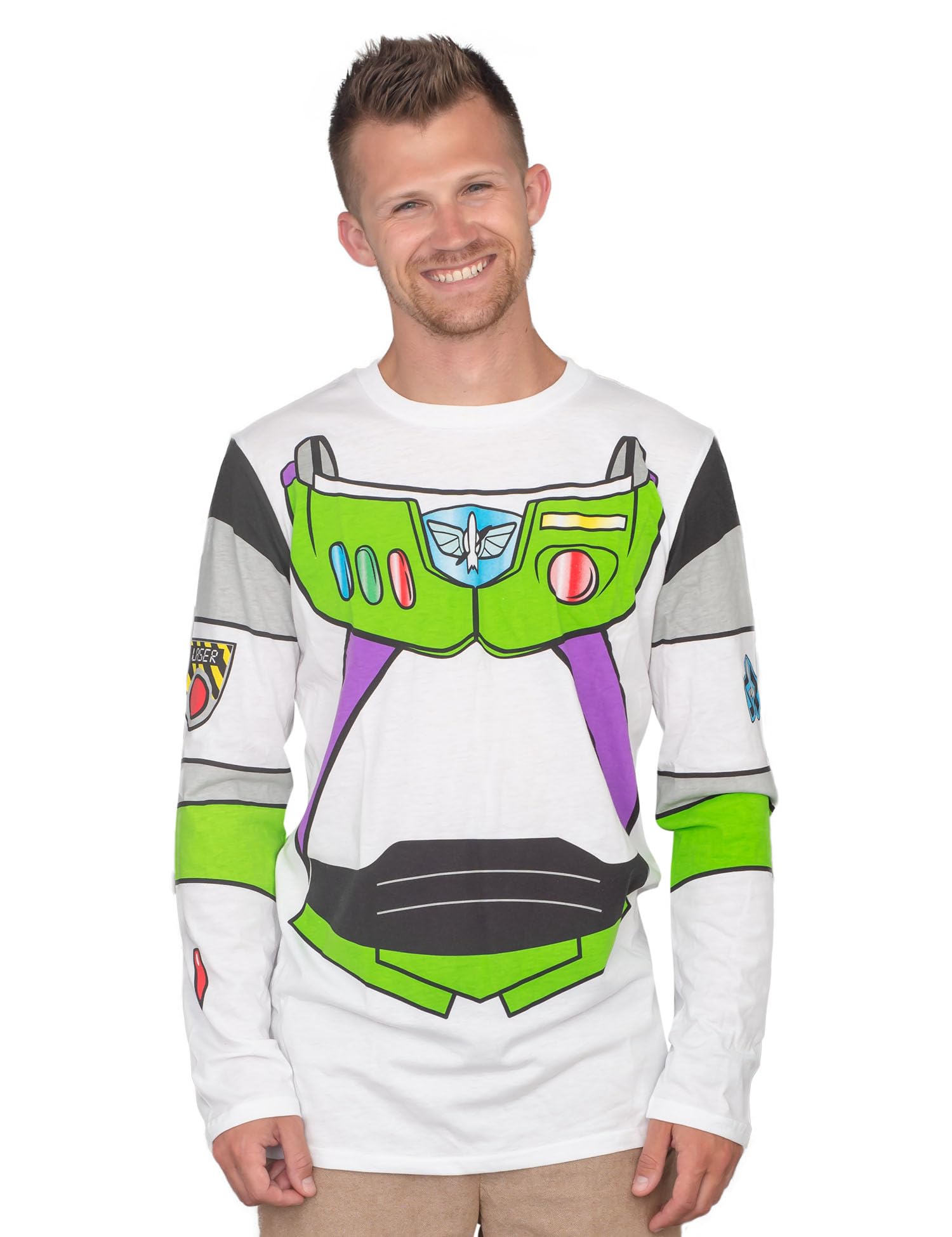 Toy Story I am Buzz Lightyear Adult Long Sleeve Costume T-Shirt