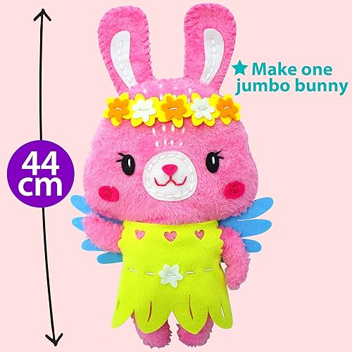 Miniatura 2 de KRAFUN Kit de costura de animales de oso de peluche grande para niños de 7 a 12 años, principiante, mi primer arte y manualidades, haz 1 muñeca de