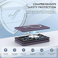 Vista 3 de Cargador inalámbrico iPhone - Estación de carga 3 en 1 para dispositivos Apple para iPhone 17 16 15 14 13 12 Pro Max Plus - Almohadilla de carga