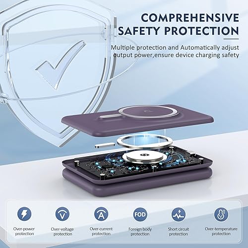 Miniatura 10 de Cargador inalámbrico para iPhone - Estación de carga 3 en 1 para dispositivos Apple para iPhone 15, 14, 13, 12 Pro Max Plus, almohadilla de carga