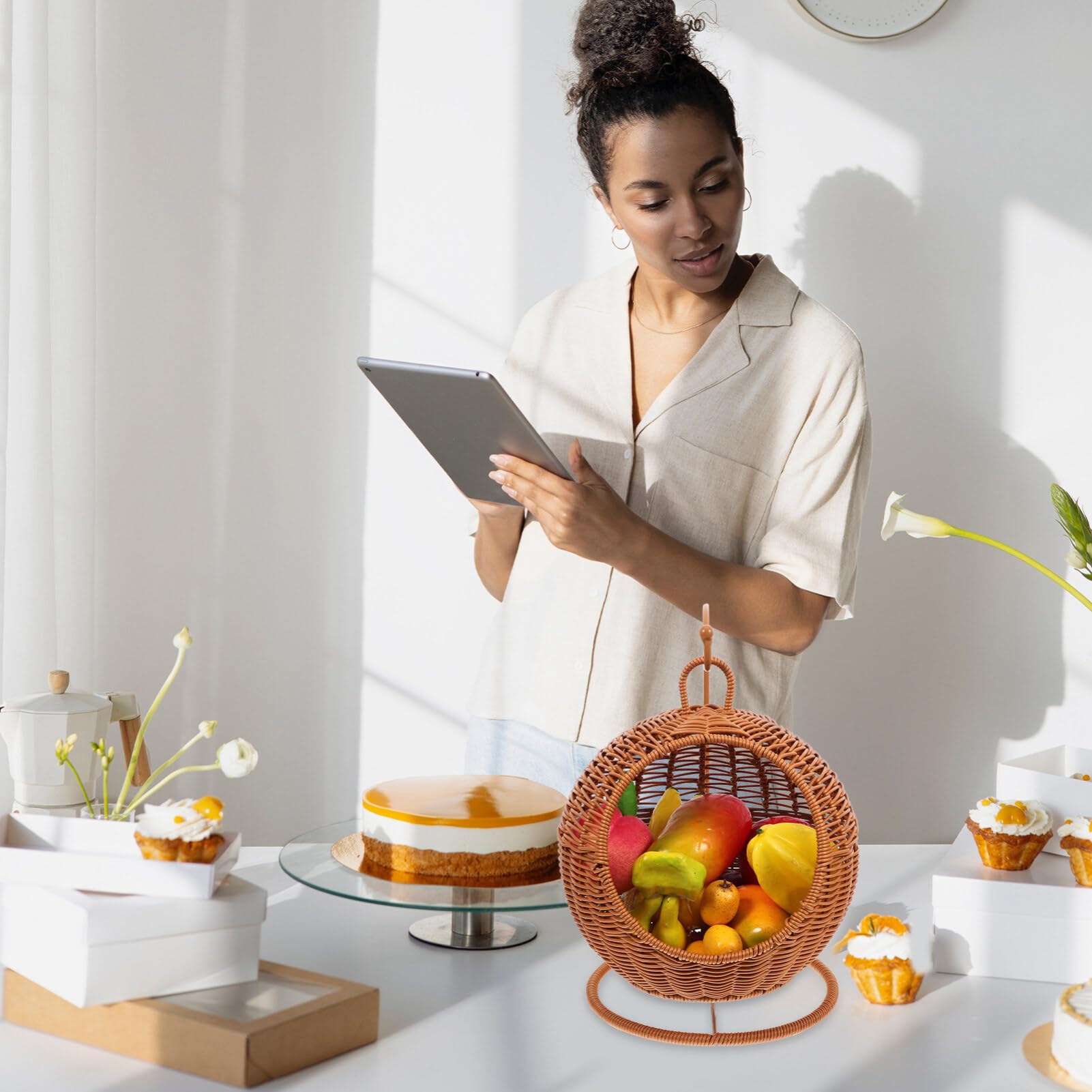 Portafrutta Secco Cestino Per Frutta Contenitore Per Snack Contenitore Per Cucina Elegante Moderno Facile Da Mantenere