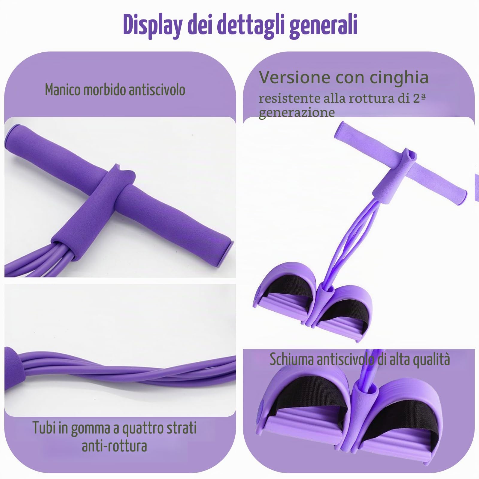 Fascia di Resistenza del Pedale Corda di Tensione Multifunzionale Home Corda di tensione elastica corda di trazione attrezzatura sportiva a casa per fitness dimagrante yoga