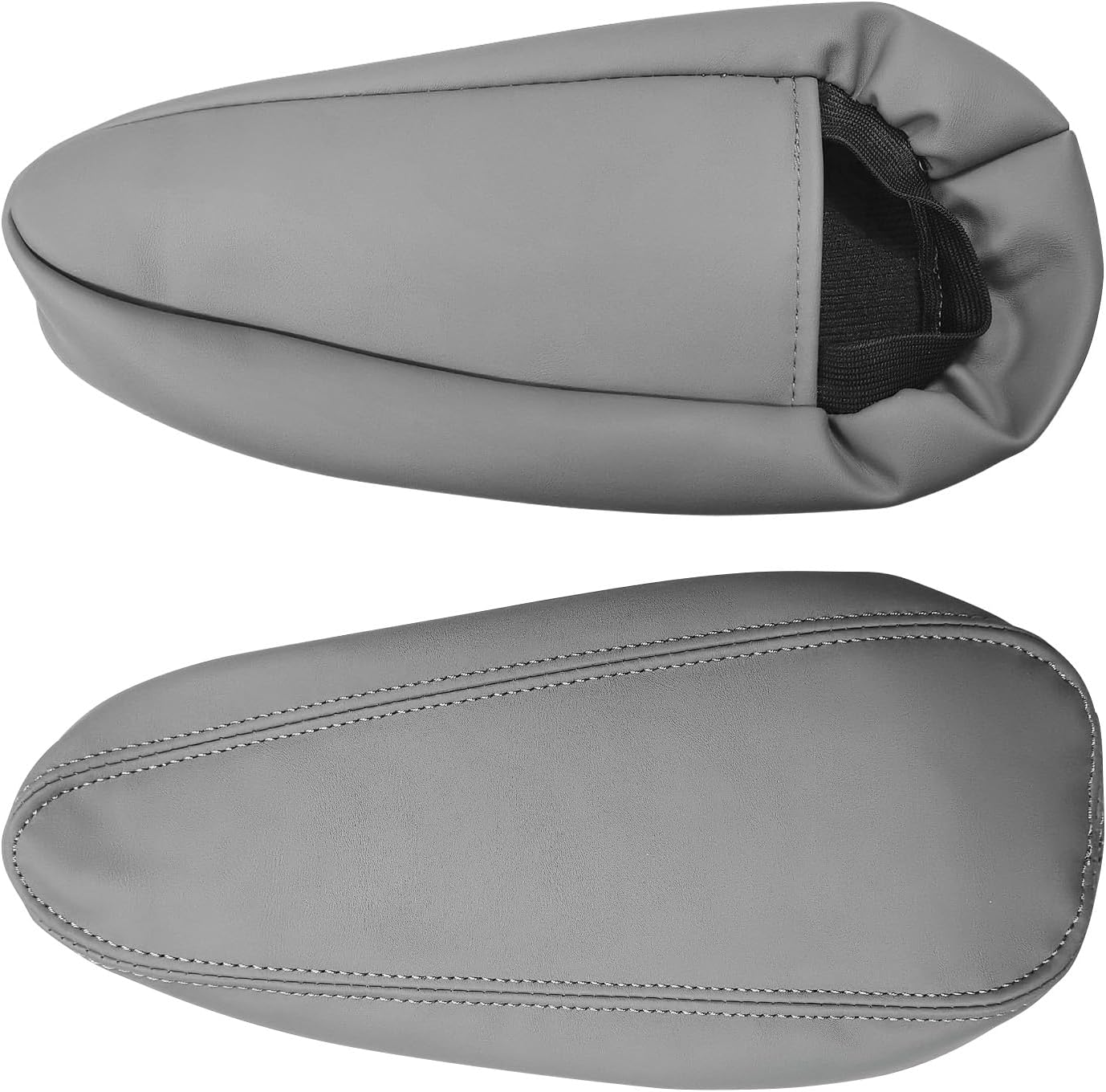 2PCS Car Front Seat Armrest Cover Compatible with Lexus GX470 2003-2009 Leather Left and Right Seat Arm Rest Cover Dark Gray (Only Leather Part)