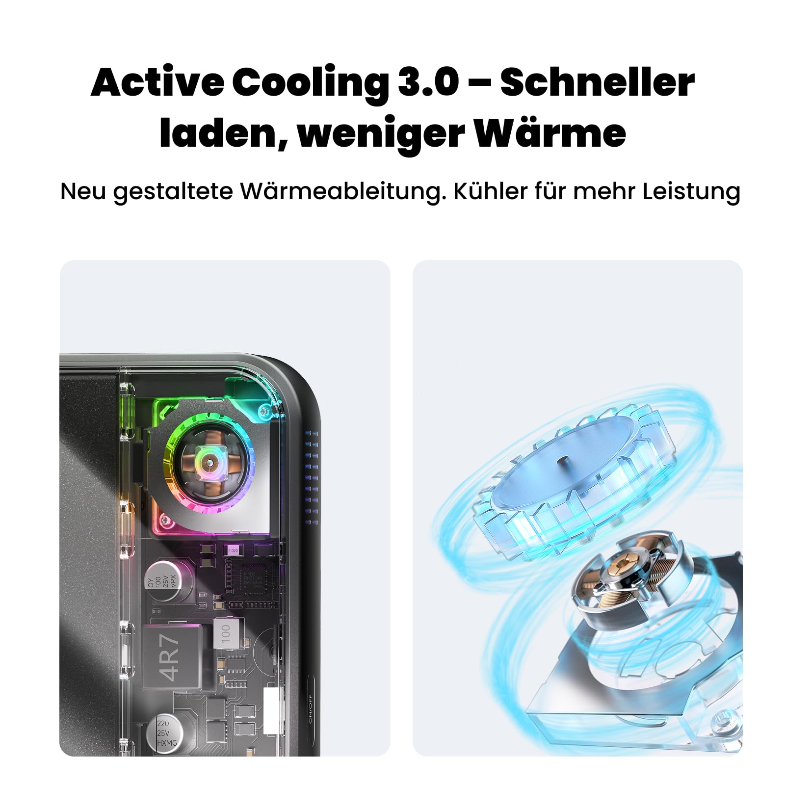 SHARGE ICEMAG 3 Qi2.2 25W für MagSafe Powerbank 10000mAh aktiver Kühlung
