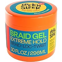 Vista 11 de LOCK'N SLEEK Gel trenzado (5 onzas), fijación extrema, sin escamas, control de bordes de alto brillo, argán, camelia, aceite de aguacate