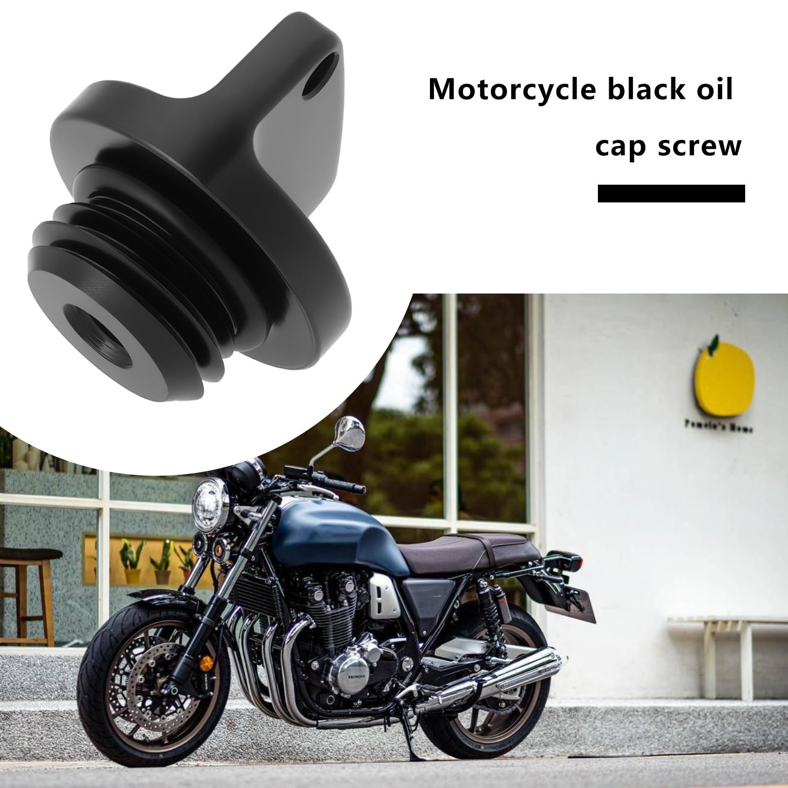 ECSiNG 2pcs Tapa Llenado Aceite Motor Motocicleta M20 X 2,5 Pieza Repuesto CNC Aluminio Tapa Tornillo Tapón Válvula Tapa de Aceite Compatible con Honda Compatible con Yamaha Negro