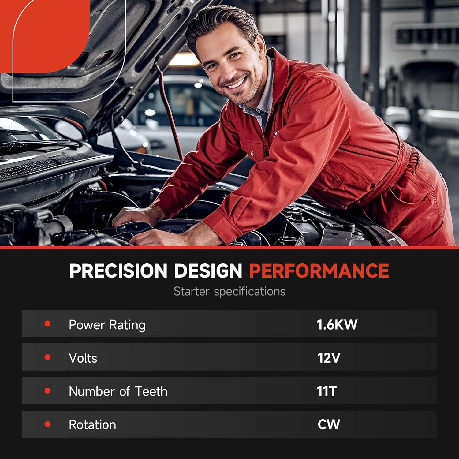 Starter Compatible with Chevy GMC Truck Van Medium Duty Silverado 2500 3500 4.3 5.7L, Tahoe Suburban Blazer Express Astro Yukon Savana, 1999 2000 Cadillac Escalade, 6449N 10465578