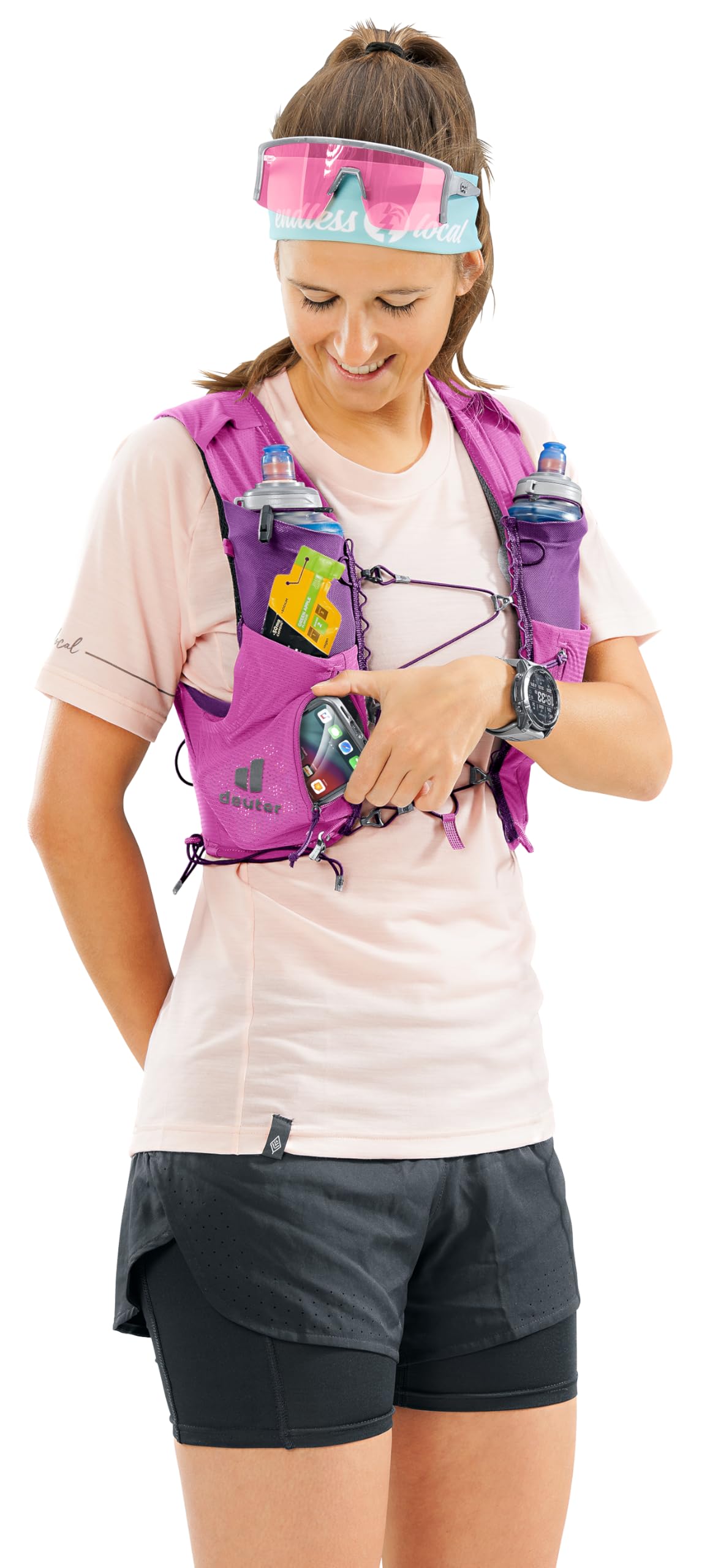 deuter Traick 5 SL damska kamizelka do biegania, Lotus-mystic, S, Minimalistyczny