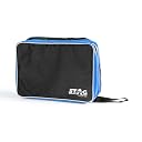 Stag Iconic Table Tennis Racket Double Chain Deluxe Cover, Ping Pong Paddle Case, Soft Feel Portable Waterproof Table Tennis Material Carrying Case with Pocket for Accessory- Blue gallery image