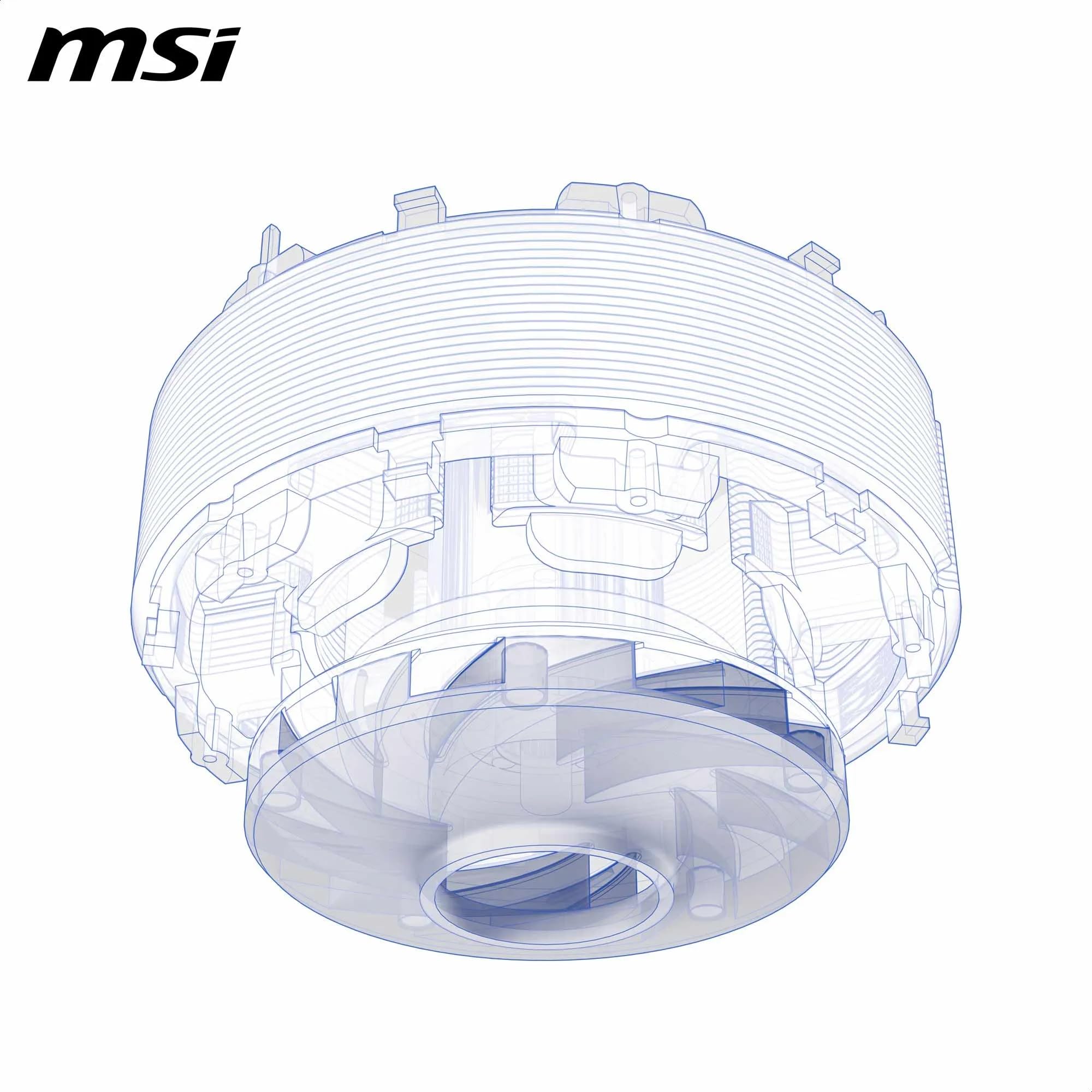 MSI MAG CORELIQUID A15 240 AIO CPU Liquid Cooler - Base de cobre con cobertura completa, diseño de canal de agua mejorado, ARGB GEN2, ventilador CycloBlade 9, radiador de flujo dividido, ventilador