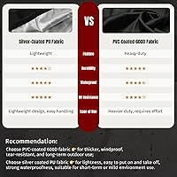 Vista 9 de Cubierta para parrilla Blackstone de 36 pulgadas y más parrillas de 4 quemadores con tapa abatible - Impermeable, ligera - Correas de cierre Negro