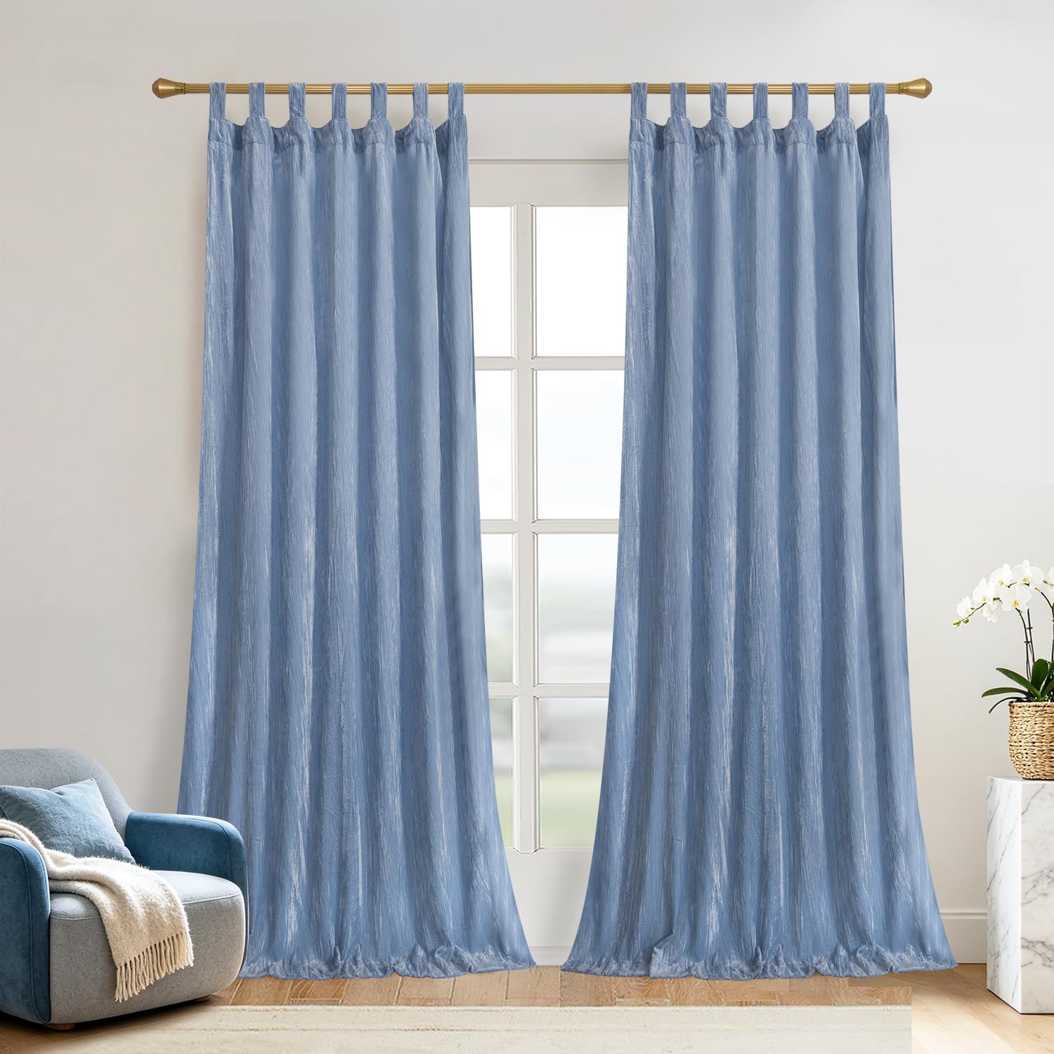 Beau Velvet Window Panel 52" W x 84" L