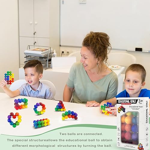 Miniatura 5 de 8 piezas de juguetes sensoriales para ansiedad para niños pequeños adlutos, juguetes de viaje autistas, bola de rompecabezas, TDAH, pequeño,