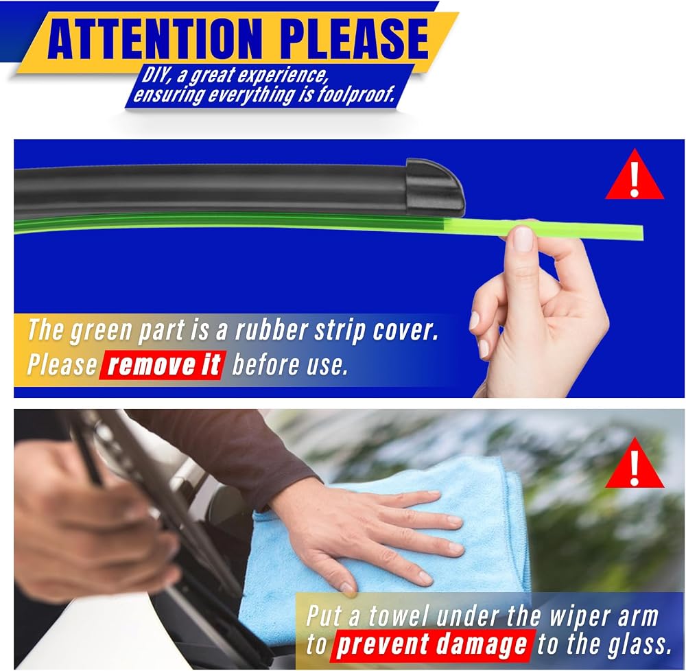 3 wipers Replacement for 2019-2023 Honda passport, Windshield Wiper Blades Original Equipment Replacement - 26"/24"/16" (Set of 3) U/J HOOK